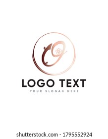 An incredibly elegant flower ornaments type O  logo template, Vector logo for business and company identity 