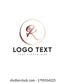Una plantilla de logotipo K de flor increíblemente elegante, logotipo vector para identidad empresarial y de empresa 