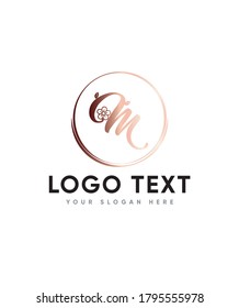 An incredibly elegant flower ornaments type M  logo template, Vector logo for business and company identity 
