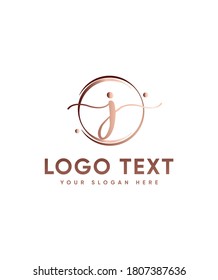 Una plantilla de logotipo J de tipo carta increíblemente elegante y fluida, logotipo vector para identidad empresarial y de empresa 