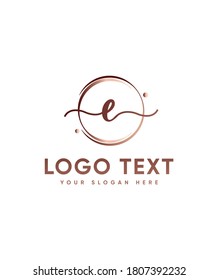 An incredibly elegant and flowing letter type E logo template, Vector logo for business and company identity 