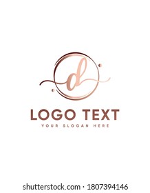 Una plantilla de logotipo D de tipo carta increíblemente elegante y fluida, logotipo vector para identidad empresarial y de empresa 