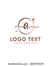 Una carta increíblemente elegante y fluida tipo de plantilla de logotipo A, logotipo vector para identidad empresarial y de empresa 