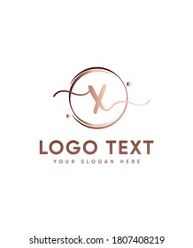 Una plantilla de logotipo X de tipo carta increíblemente elegante y fluida, logotipo vector para identidad empresarial y de empresa 