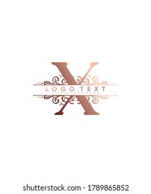 An incredibly elegant and unique display letter type X logo template