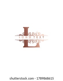 An incredibly elegant and unique display letter type L logo template