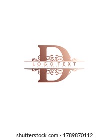 An incredibly elegant and unique display letter type D logo template