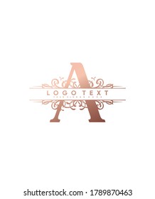 An incredibly elegant and unique display letter type A logo template