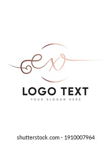 Incredibly magical and elegant swashes gorgeous script X logo template, vector logo for business and company identity 