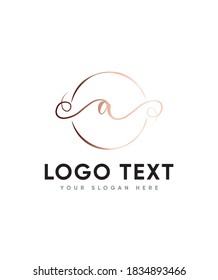 Incredibly modern romantic and flowing letter type A logo template, vector logo for business and company identity 