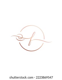 An incredibly romantic script with a beautiful feel letter F vector logo template