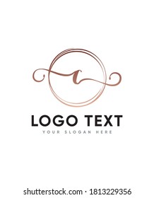 Una plantilla de logotipo de letra de guión C increíblemente impresionante con letras hermosas y cambios extravagantes, logotipo de vectores para identidad empresarial y de empresa
