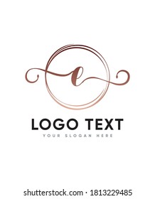 An incredibly stunning script letter E  logo template with beautiful letters and extravagant swashes, Vector logo for business and company identity