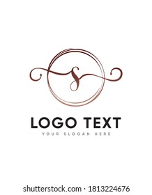 An incredibly stunning script letter S  logo template with beautiful letters and extravagant swashes, Vector logo for business and company identity