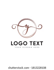 An Incredibly Stunning Script Letter Y  Logo Template With Beautiful Letters And Extravagant Swashes, Vector Logo For Business And Company Identity
