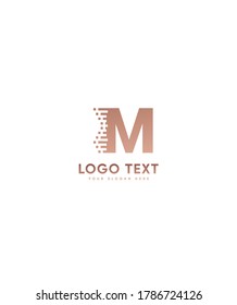Una plantilla de logotipo M de tipo de letra de visualización increíblemente única, logotipo de vectores para identidad empresarial y de empresa 