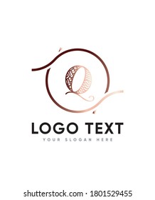 An incredibly unique mandala themed letter type Q logo template, Vector logo for business and company identity 