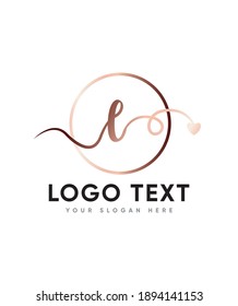 An incredibly unique and romantic handwritten calligraphy letter type L logo template, Vector logo for business and company identity 