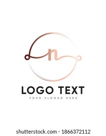 Incredibly versatile and a spectacular handwritten letter type N  logo template, Vector logo for business and company identity