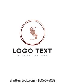 Incredibly versatile style with flower themed letter type S logo template, Vector logo for business and company identity