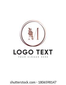 Incredibly versatile style with flower themed letter type M logo template, Vector logo for business and company identity