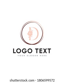 Unglaublich vielseitiger Stil mit floralem Logo-Vorlage des Typs D, Vektorlogo für Unternehmen und Firmenidentität