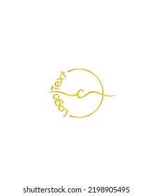 An incredibly versatile style handwritten type C vector logo template