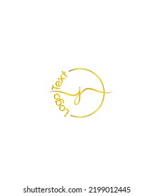 An incredibly versatile style handwritten type J vector logo template