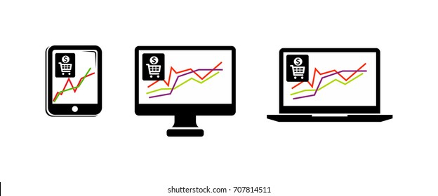 increment chart of selling on gadget