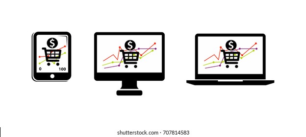 increment chart of selling on gadget