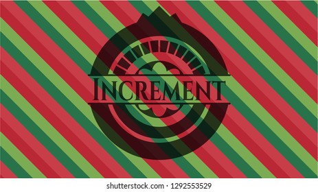 Increment christmas badge background.