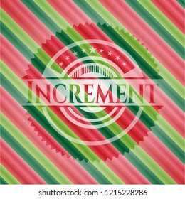 Increment christmas colors style badge.