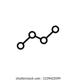 Increment graph icon, business chart icon vector illustration.