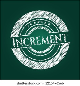 Increment written on a blackboard