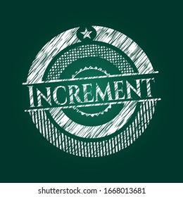 Increment written on a blackboard. Vector Illustration. Detailed.