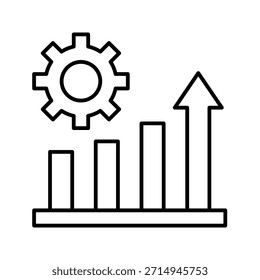 Icono de esquema de crecimiento incremental Ilustración vectorial