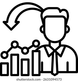 Ilustração do vetor de linha de ícone incremental