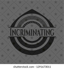 Incriminating dark icon or emblem