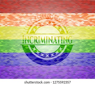 Incriminating lgbt colors emblem 