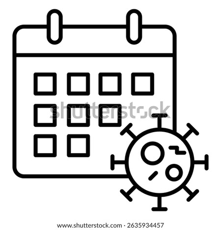 Incubation Period Vector Icon for Epidemiological Studies