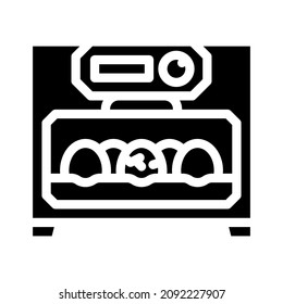 incubator bird farm equipment glyph icon vector. incubator bird farm equipment sign. isolated contour symbol black illustration