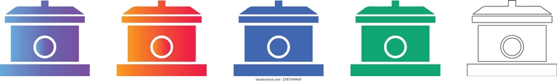 Incubator and Brooding Box Icon Set vol 765