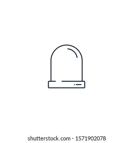 Incubator. Comfortable conditions. Vector linear icon on a white background.