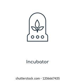 Incubator concept line icon. Linear Incubator concept outline symbol design. This simple element illustration can be used for web and mobile UI/UX.