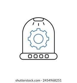 incubator concept line icon. Simple element illustration. incubator concept outline symbol design.