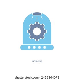 incubator concept line icon. Simple element illustration. incubator concept outline symbol design.