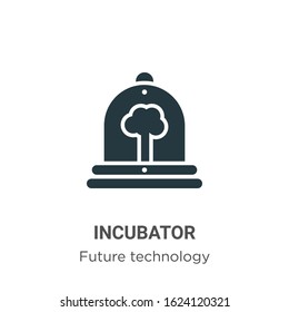 Incubator glyph icon vector on white background. Flat vector incubator icon symbol sign from modern future technology collection for mobile concept and web apps design.