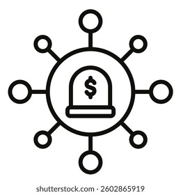 Incubator Hub icon line vector illustration
