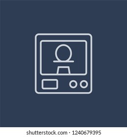 Incubator icon. Trendy flat vector line Incubator icon on dark blue background from Artificial Intelligence, Future Technology collection. 