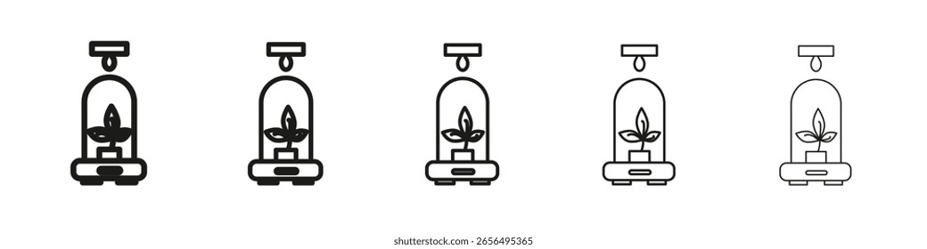 Icono de incubadora Conjunto de contorno de Vector Ilustración Signo